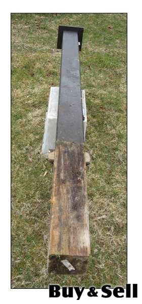 1 Reclaimed fence post   6" by 6" by 7' 6"