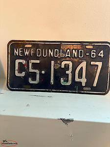 1964 Commercial Newfoundland License Plate