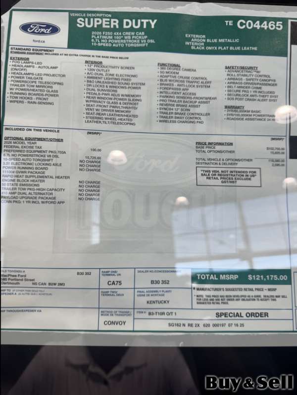 Bran new 2026 ford f250 platinum 