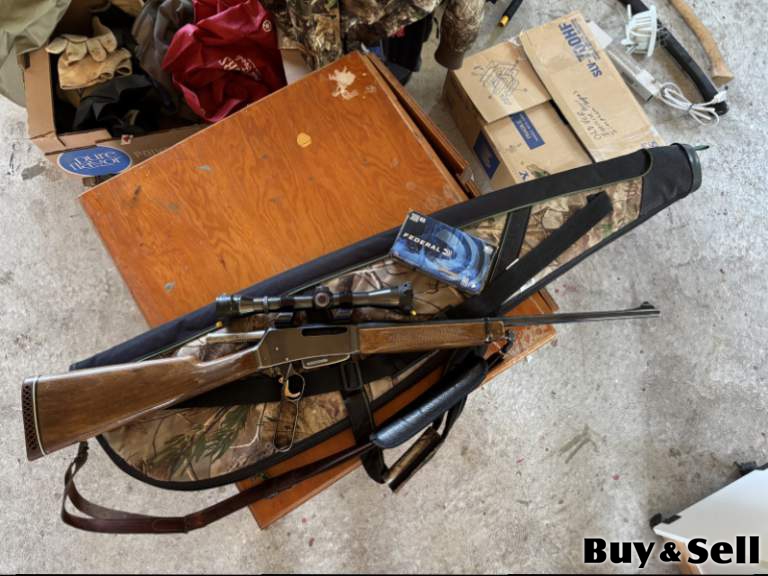 Browning 308 Rifle with Scope, Case, and Shells