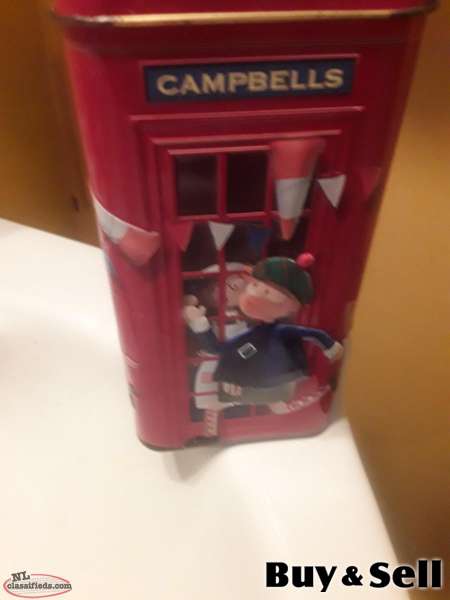 Campbells Shortbread Cookies Tin Phone Booth Cop