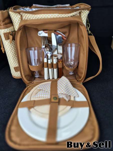 Complete Picnic Basket Cooler Kit - NEW!