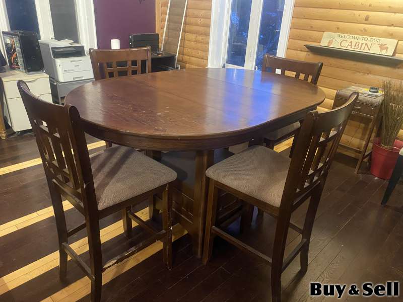 Dark Oak table and chairs