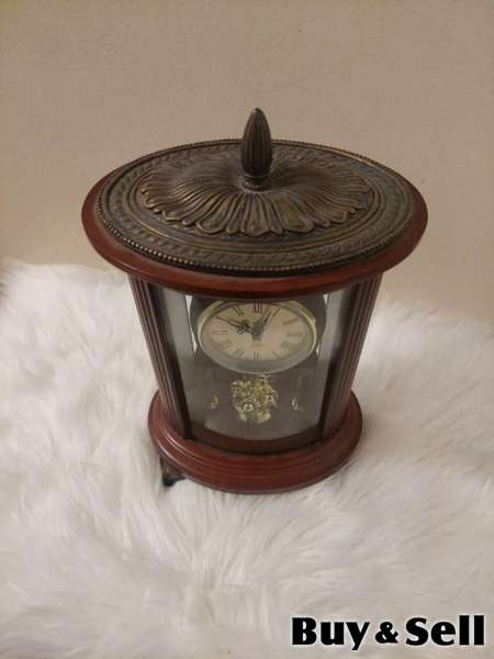 Mantel Clock - Bombay Company Inc Cherry Wood Anni