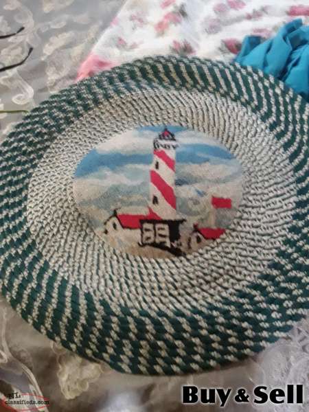 Newfoundland Lighthouse Braided Area Rug