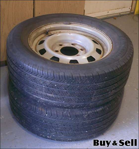 TWO 16" TIRES AND RIMS