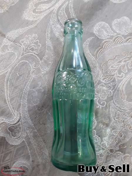 Vintage 1956 Green Glass Coca Cola Bottle Boston, 