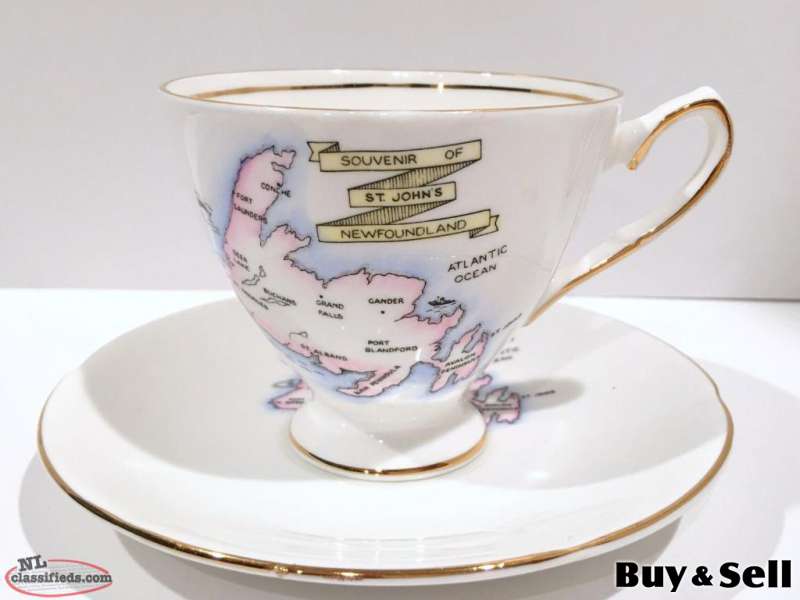 vtg St Johns Newfoundland Tea Cup and Saucer, Eliz