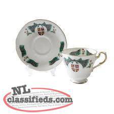 Vtg Teacup and Saucer Set, Newfoundland Tartan, Ro
