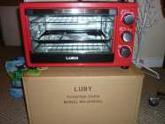 1 NEW LUBY ELECTRIC TOASTER OVEN 23 LITRE CAPACITY