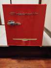 retro style Fridigair mini fridge, red in color, mint ...