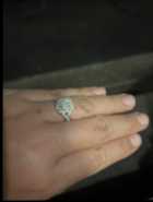 10k white gold 1cttw diamond halo ring - Photo 2 of 3