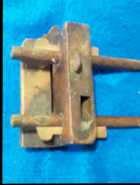 $120 FIRM::: Antique Wood Plow Plane with Brass De