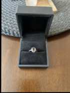 14K White Gold Ring with 1.5K Black Diamond