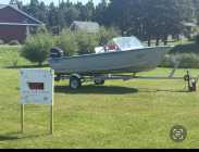 15 foot Aluminum boat and motor 