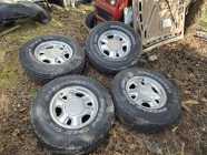 16" aluminum wheels with tires 