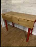 1800’s pine top table folding sides