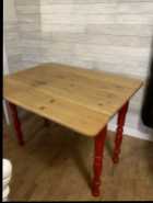 1800’s pine top table folding sides - Photo 1 of 2