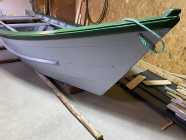 19 ft transom dory and 15 hp outboard e-tec