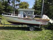 1990 Boston Whaler Outrage 19 and trailer