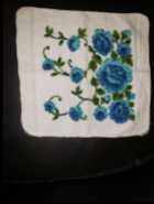 2 facecloths 12 x 11 flowers $2.40