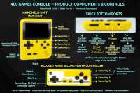 2 PLAYER HANDHELD GAMING UNIT, WITH 500 GAMES - Photo 3 of 6