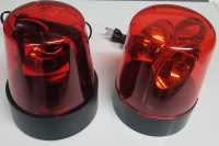 2 Rotating Red Lights