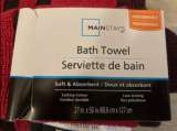 For Sale: 4 Brand New Red Bath Towels With Black - Photo 1 of 2