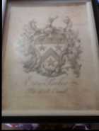 $40 FIRM:::: framed coat of arms or family crest. 