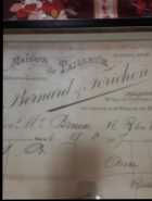 $40 FIRM::::Print, a vintage French document, 