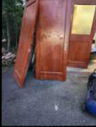 5 used interior pine doors