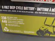 GOLF CART 6 VOLT DEEP CYCLE BATTERY X2