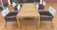 7 Piece Wooden Patio Set - Photo 6 of 8