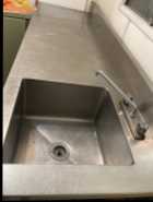 8’ stainless steel counter with sink 