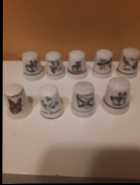 9 Collectible porcelain Sewing Thimbles