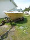 yellow, inboard/outboard motor in need of minor repairs, ...
