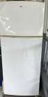 white with top freezer and bottom fridge