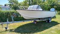  Alum. Boat, 50HP Honda Motor & Yacht Club Trailer