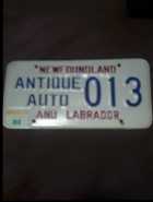 Antique Auto Newfoundland License Plate NL 1983 Re