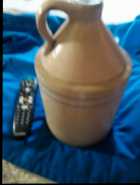 Antique Galt Blue Striped Stoneware Finger Jug
