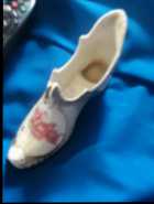 Antique Miniature Porcelain Shoe  - Photo 1 of 3