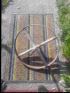 antique wheelbarrow wheel