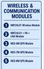 ARDUINO/ESP32 WIRELESS + COMMUNICATION MODULES 