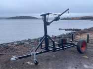 ATV Logging Trailer wireless winch rotating boom