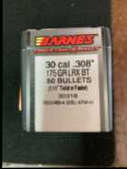 Barnes 30 cal .308” 175 gr. LRX BT  - Photo 1 of 2