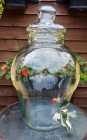 Beautiful  Glass Beverage Dispenser with spigit.