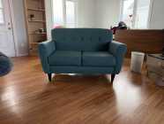Beautiful teal love seat - Photo 1 of 6