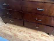 Bed, dresser and tall chest 