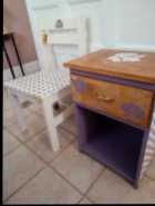 Bedside table and matching chair 
