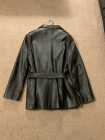 Black Leather Medium Leather Coat Mint - Photo 2 of 3